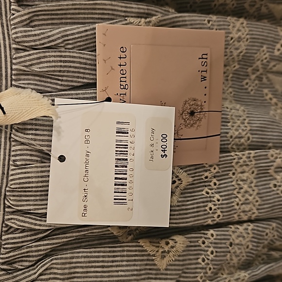 NWT Vignette girls sz 8 chambray embroidered Rae skirt - Picture 2 of 3